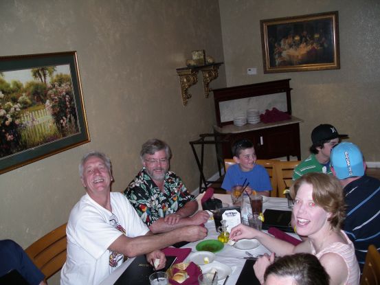 Skaters pre-steak dinner