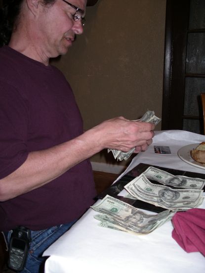 Cale decides to screw the sponsor, paying the bill with money from our hyper order.