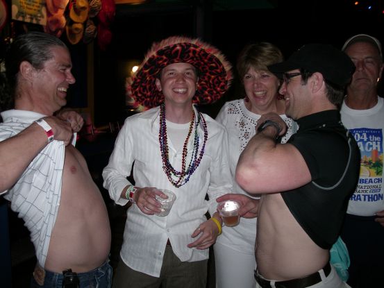 to give away his beads...
