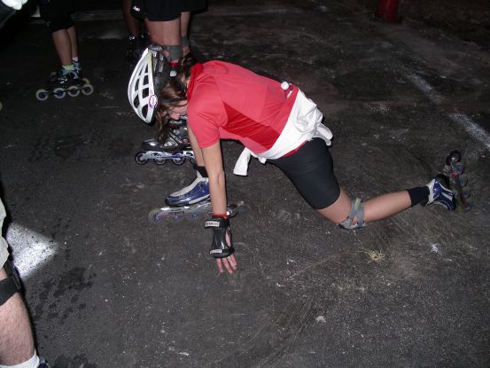 Way too early for a leg cramp, we haven't started skating.
