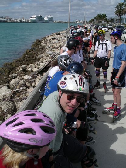 Waiting for the speed guys to come in from their extra miles