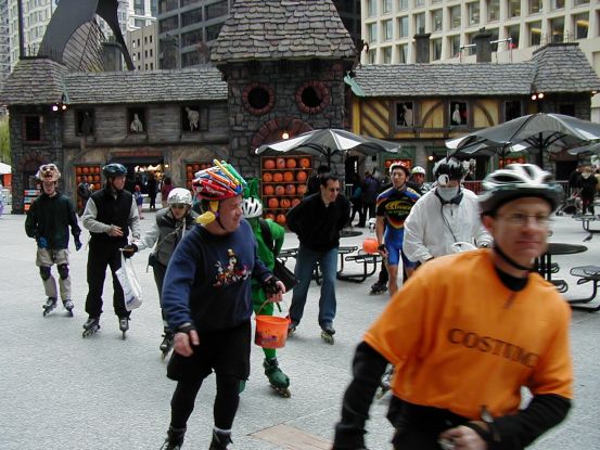 Pumpkin Plaza is too scary for skaters.