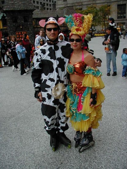Hey cow, put those away, this is a family skate