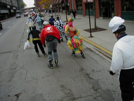 Carl, having burned out on last year's Jack and Zero costume surprises even himself by showing up; as a skate patroller