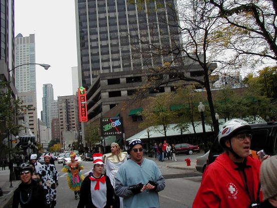 Rushing the scene down Rush Street