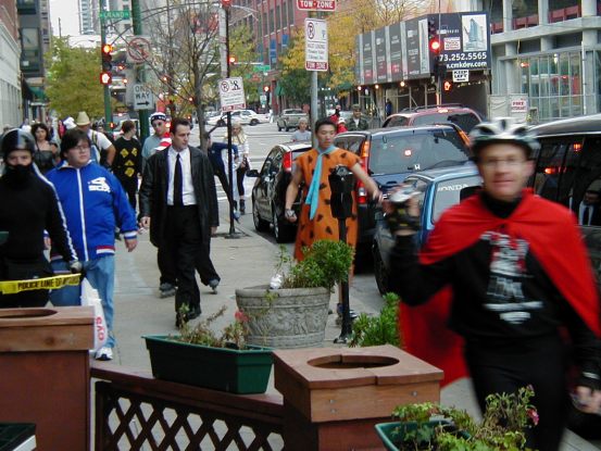 Rolling into O'Leary's past homeless dude dressed up to look like an executive.