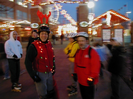 Festive Holiday Reindeer await Bright Skate IV.