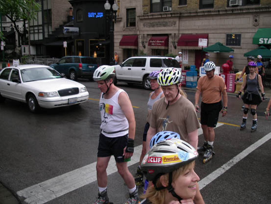 With this group so long off their skates we took the first blocks on the sidewalk