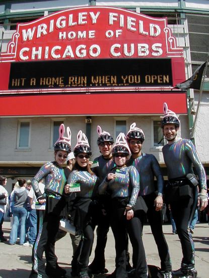 Team Bunny Fish at the old ball game.