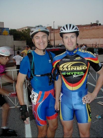 Mike, in his first A2A, will go the full 90 miles poses with Brad. Yep, Mike will take a turn in the second half that will include having to backtrack.