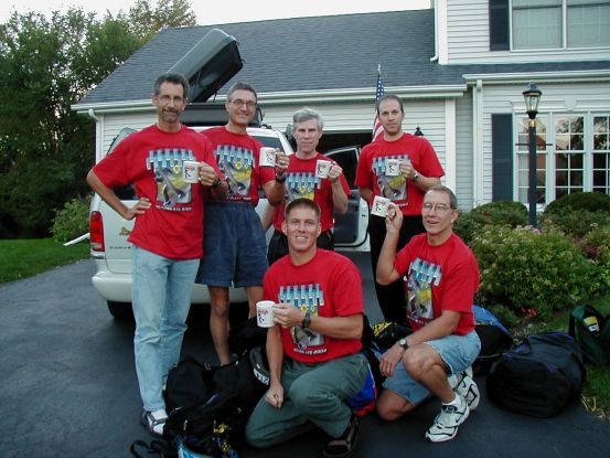 Team Anal-Retentive with the Holy Grail of skating: brand new A2A mugs.