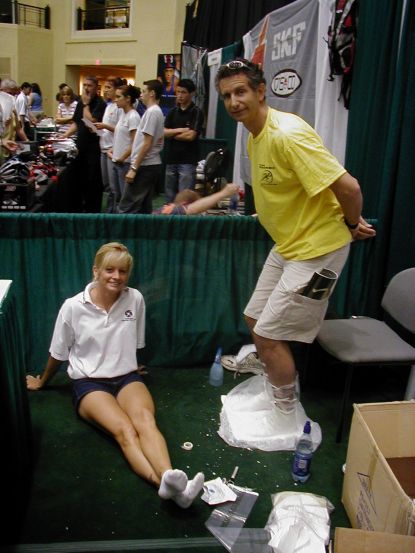 Nothing like getting your feet massaged by one of the country's best skaters, female skaters, Debbie Rice.