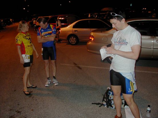 Rob Weber just makes it to the race.