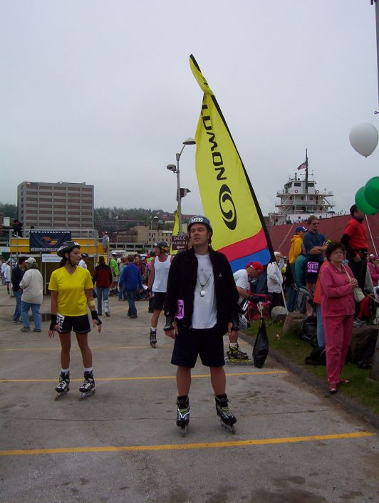 Bill after crossing the finish line.