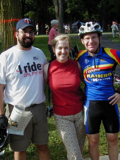 Tom, showing off talented local photogrpaher and art teacher, his sister, Margaret. Shown with her husband Mike. Thank you Margaret for taking most of the photos here.
