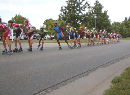 Greg in the lead pack.