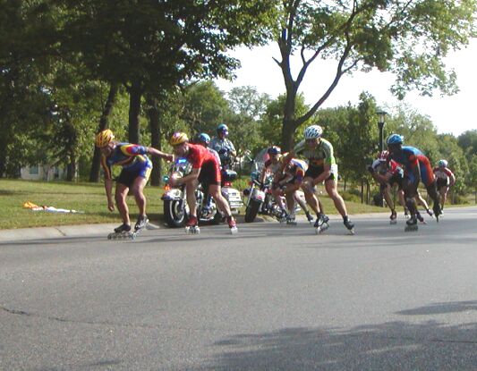 I rarely see Cale sprinting for the finish from this angle; I normally have a view from the rear.