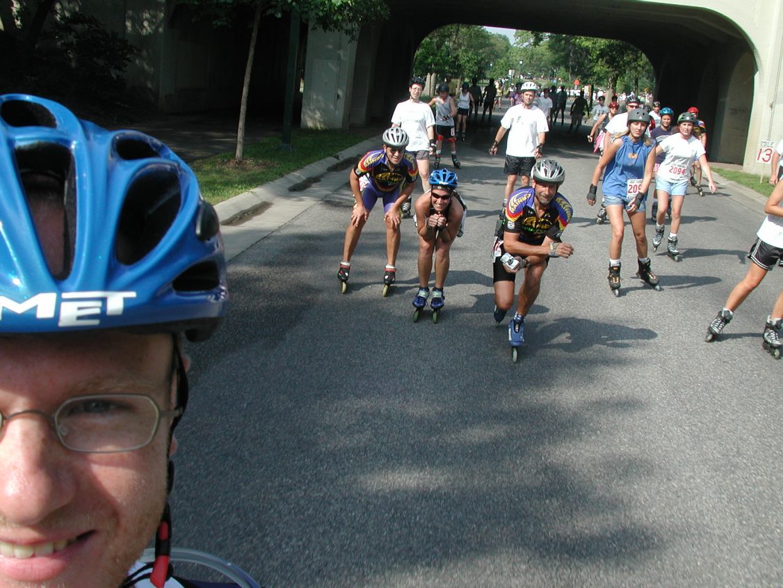 At the start of the 8 mile cool-down.